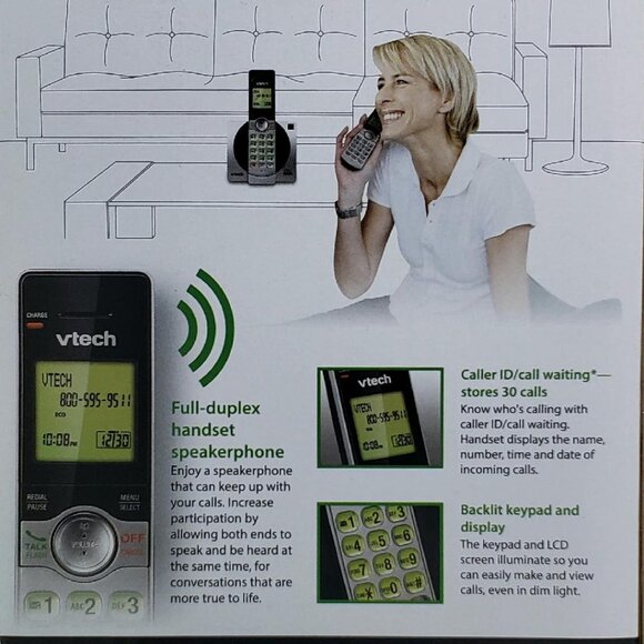 NEW CS6919 VTECH CORDLESS PHONE W/CALLER ID CALL WAITING - Picture 2 of 4